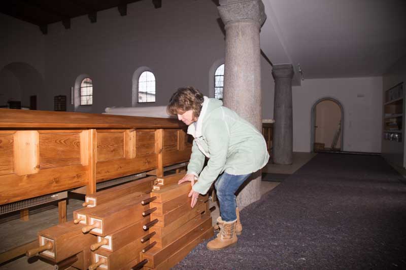Ausladen der Orgel